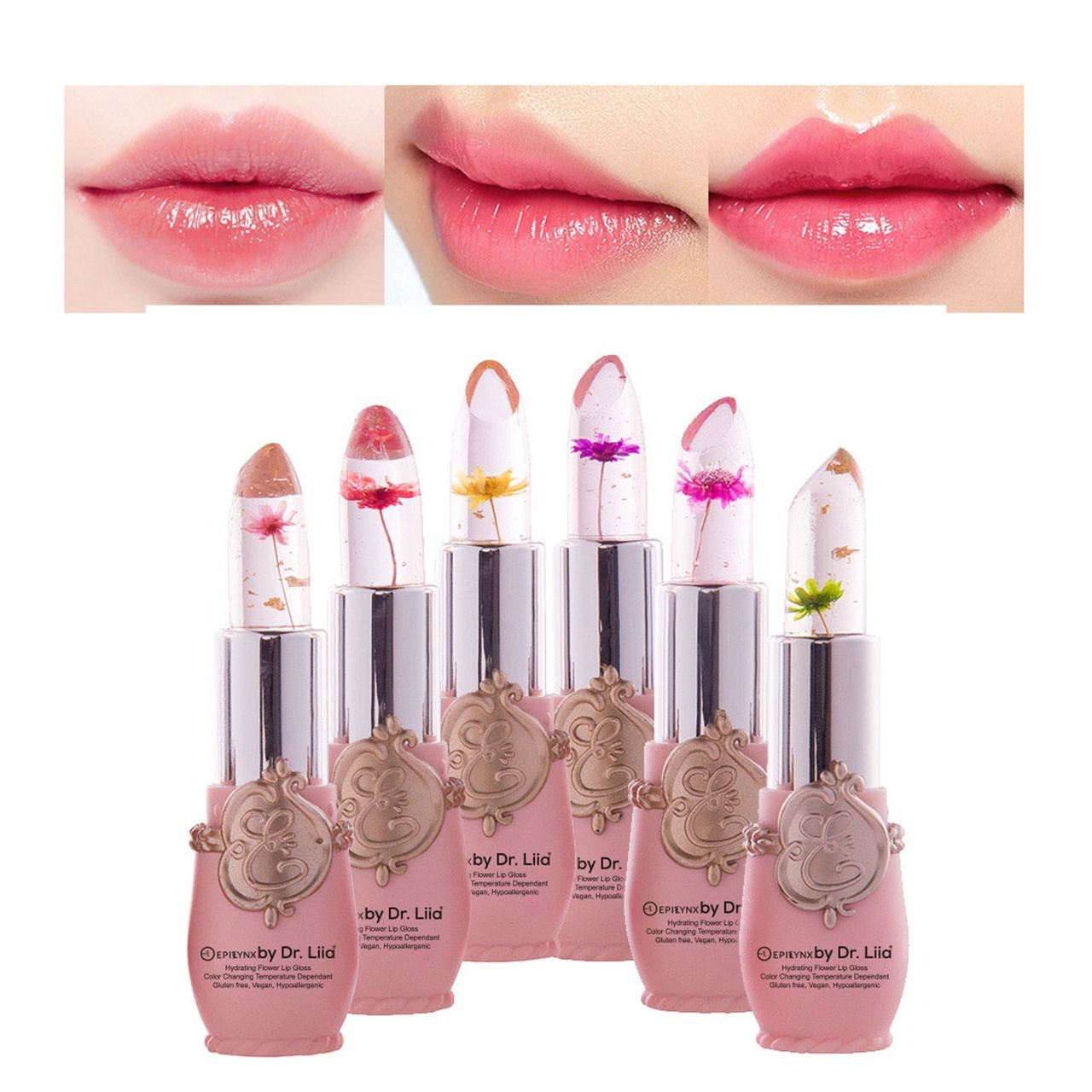 Hydrating Color-Changing Lip Gloss – Non-Sticky for Dry, Thinning Lips, Gluten-Free & Nut-Free