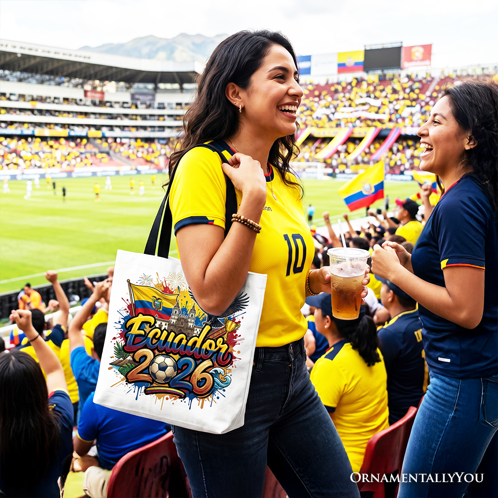 Ecuador 2026 Soccer Cup Global Championship Tote Bag, Fans Football Gift Shopper