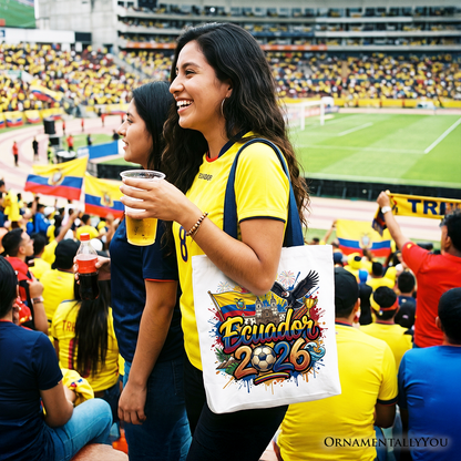 Ecuador 2026 Soccer Cup Global Championship Tote Bag, Fans Football Gift Shopper