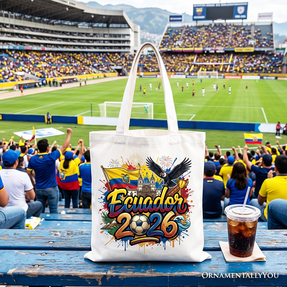 Ecuador 2026 Soccer Cup Global Championship Tote Bag, Fans Football Gift Shopper