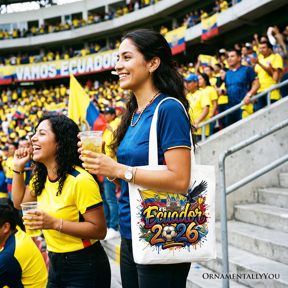 Ecuador 2026 Soccer Cup Global Championship Tote Bag, Fans Football Gift Shopper