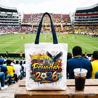 Ecuador 2026 Soccer Cup Global Championship Tote Bag, Fans Football Gift Shopper