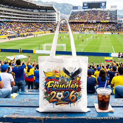 Ecuador 2026 Soccer Cup Global Championship Tote Bag, Fans Football Gift Shopper