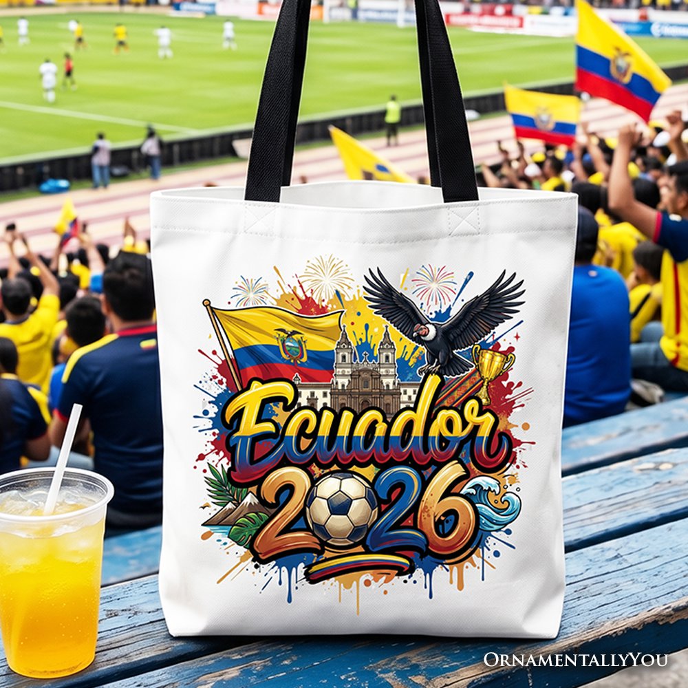 Ecuador 2026 Soccer Cup Global Championship Tote Bag, Fans Football Gift Shopper