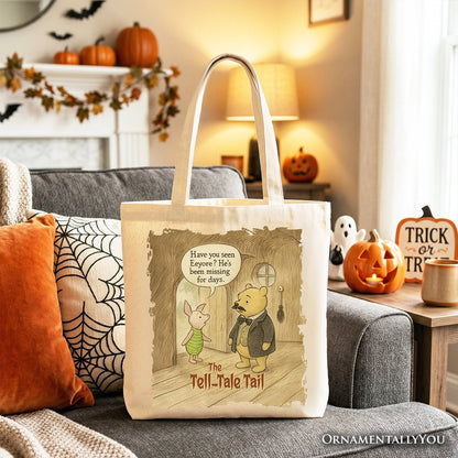 Edgar Allan Winnie-the-Pooh Tote Bag, 1926 A.A. Milne Vintage Halloween Mystery Tale Gift Shopper - Shaketea