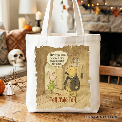 Edgar Allan Winnie-the-Pooh Tote Bag, 1926 A.A. Milne Vintage Halloween Mystery Tale Gift Shopper - Shaketea