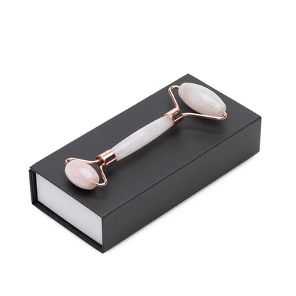 Rose Quartz Facial Roller for Puffiness – Dual-Ended Cooling Tool, Nothing to React To