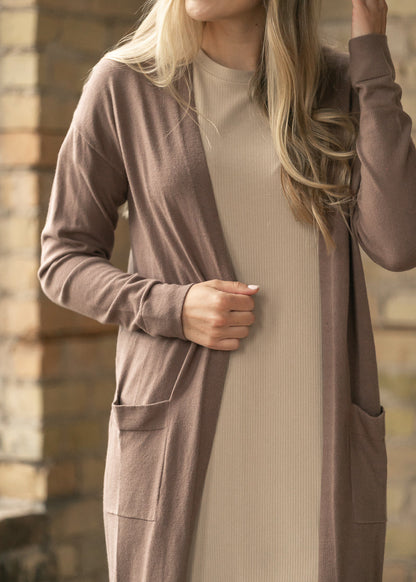 Essential Toffee Long + Soft Cardigan - Shaketea