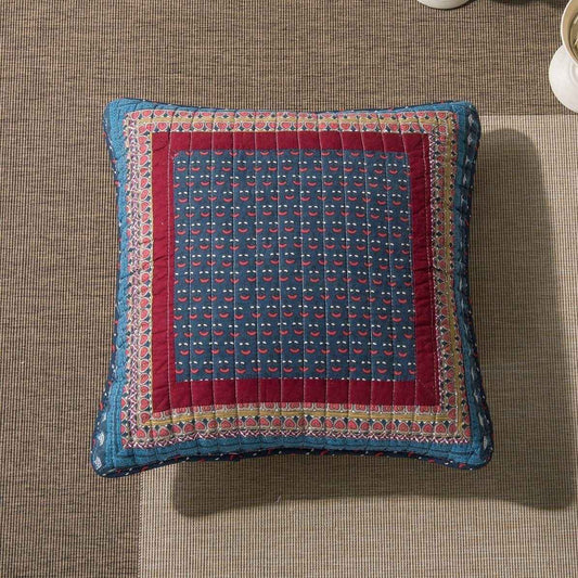 Tache Vineyard Cottage Floral Quilted Pillow Cover Patchwork 1 Piece Euro Sham (JHW-827-26X26-EURO)