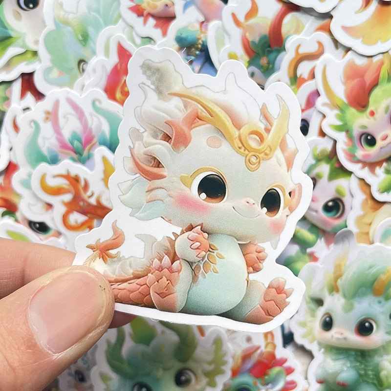 Fantasy Dragon Sticker Pack – 60 Waterproof Mythical Designs