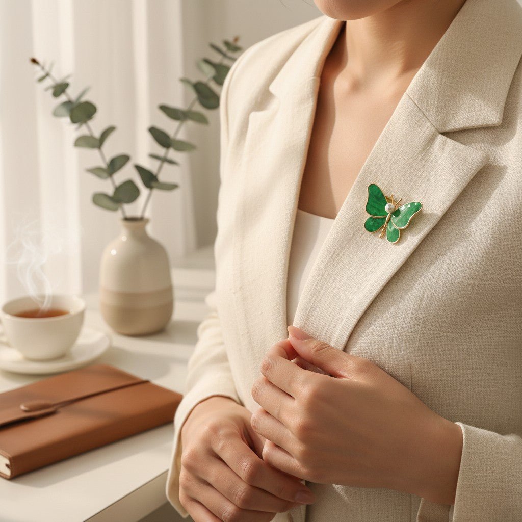 Fashion Butterfly Brooch Set – 3-Piece Elegant Pin Accessories
