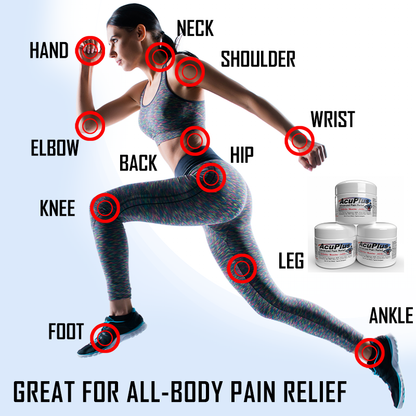 AcuPlus 4 oz Pain Relief Cream 3 Pack – Menthol Topical Analgesic for Muscle and Joint Aches. Best Value Set