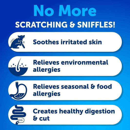 Dog Allergy Relief Chews Itchy Skin Relief Omega-3 Fish Oil