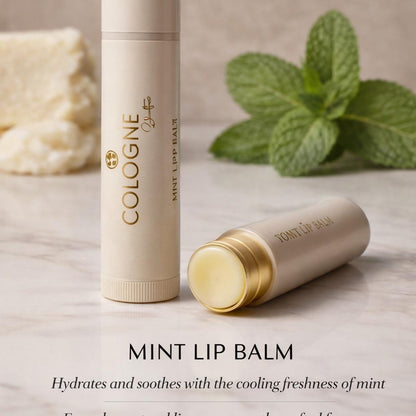 Hydrating Lip Balm – Vanilla & Mint | Moisturizing Lip Care with Castor, Avocado & Olive Oils | Repair Dry Chapped Lips | Smooth & Nourishing Lip Balm