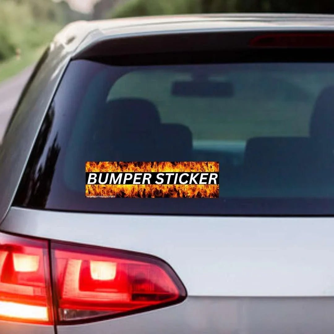 FLAMING BUMPER STICKER