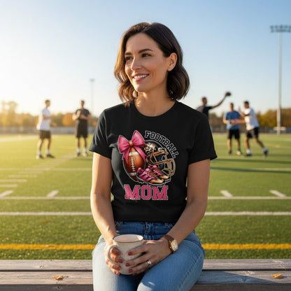 Football Mom T-Shirt 100% Ring - Spun Cotton Game Day Graphic Tee