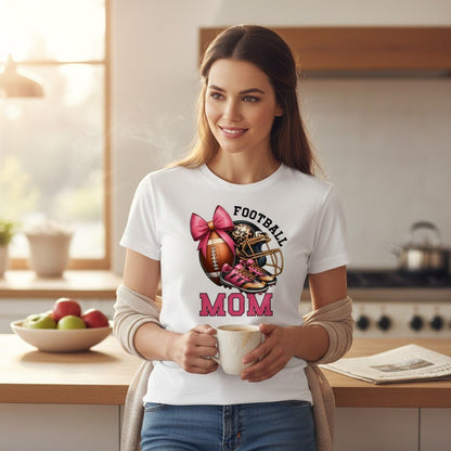 Football Mom T-Shirt 100% Ring - Spun Cotton Game Day Graphic Tee