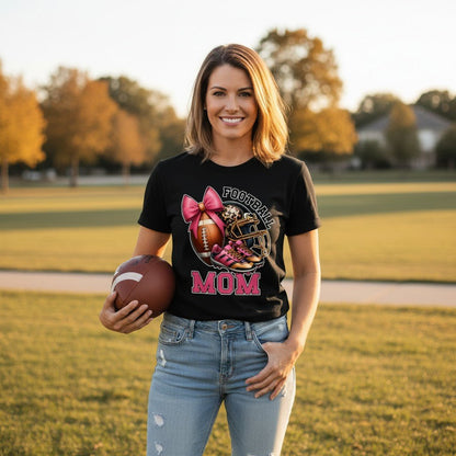 Football Mom T-Shirt 100% Ring - Spun Cotton Game Day Graphic Tee