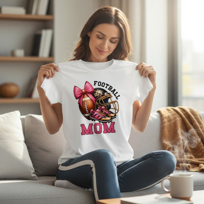 Football Mom T-Shirt 100% Ring - Spun Cotton Game Day Graphic Tee