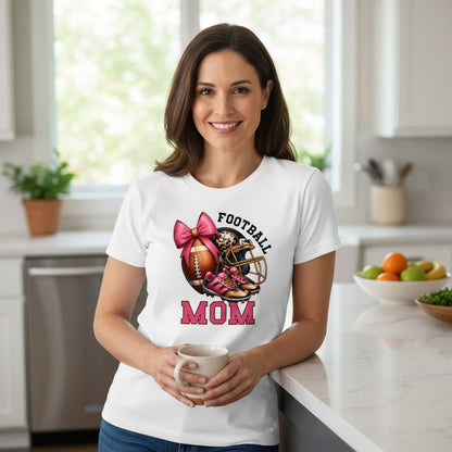 Football Mom T-Shirt 100% Ring - Spun Cotton Game Day Graphic Tee