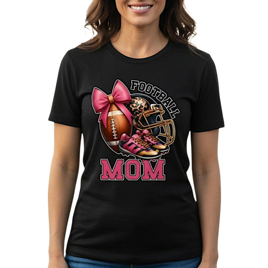 Football Mom T-Shirt 100% Ring - Spun Cotton Game Day Graphic Tee