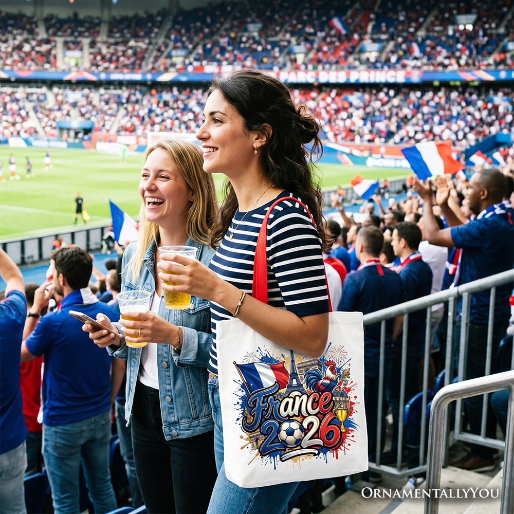 France 2026 Soccer Cup Global Championship Tote Bag, Fans Football Gift Shopper