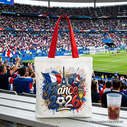 France 2026 Soccer Cup Global Championship Tote Bag, Fans Football Gift Shopper