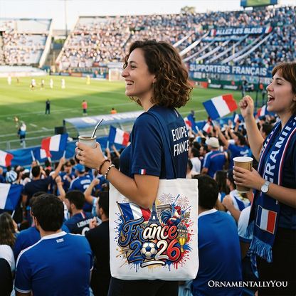France 2026 Soccer Cup Global Championship Tote Bag, Fans Football Gift Shopper