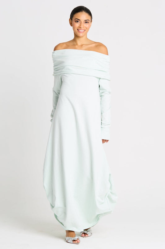 French Terry Curtain Dress - Mint