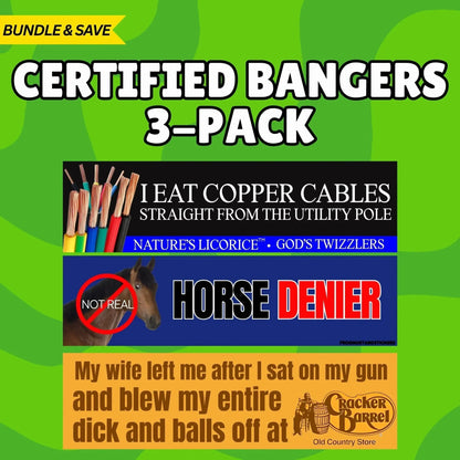 Frog Mustard Certified Bangers 3-Pack Bundle Sticker or Magnets