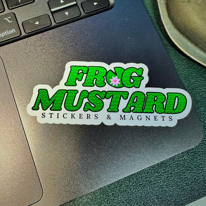 Frog Mustard Die Cut Sticker 5-Pack (4")