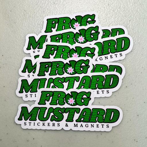 Frog Mustard Die Cut Sticker 5-Pack (4")