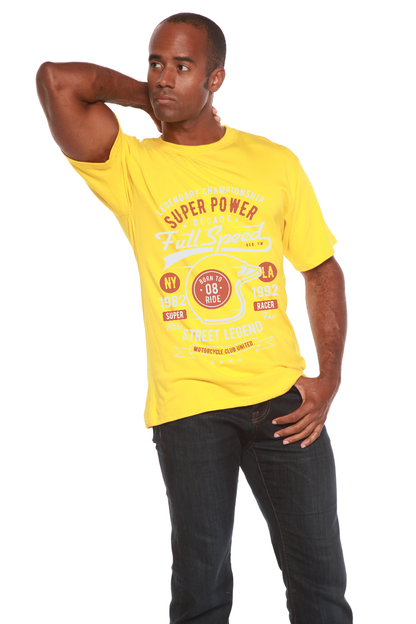 Full Speed Super Men's Bamboo Viscose/Organic Cotton Short Sleeve Graphic T-Shirt
