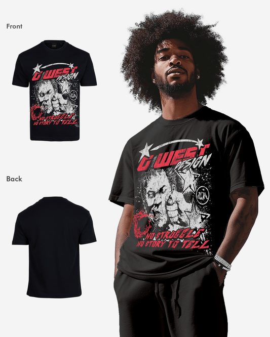 G West Mens No Struggle No Story Oversized Tee - Shaketea