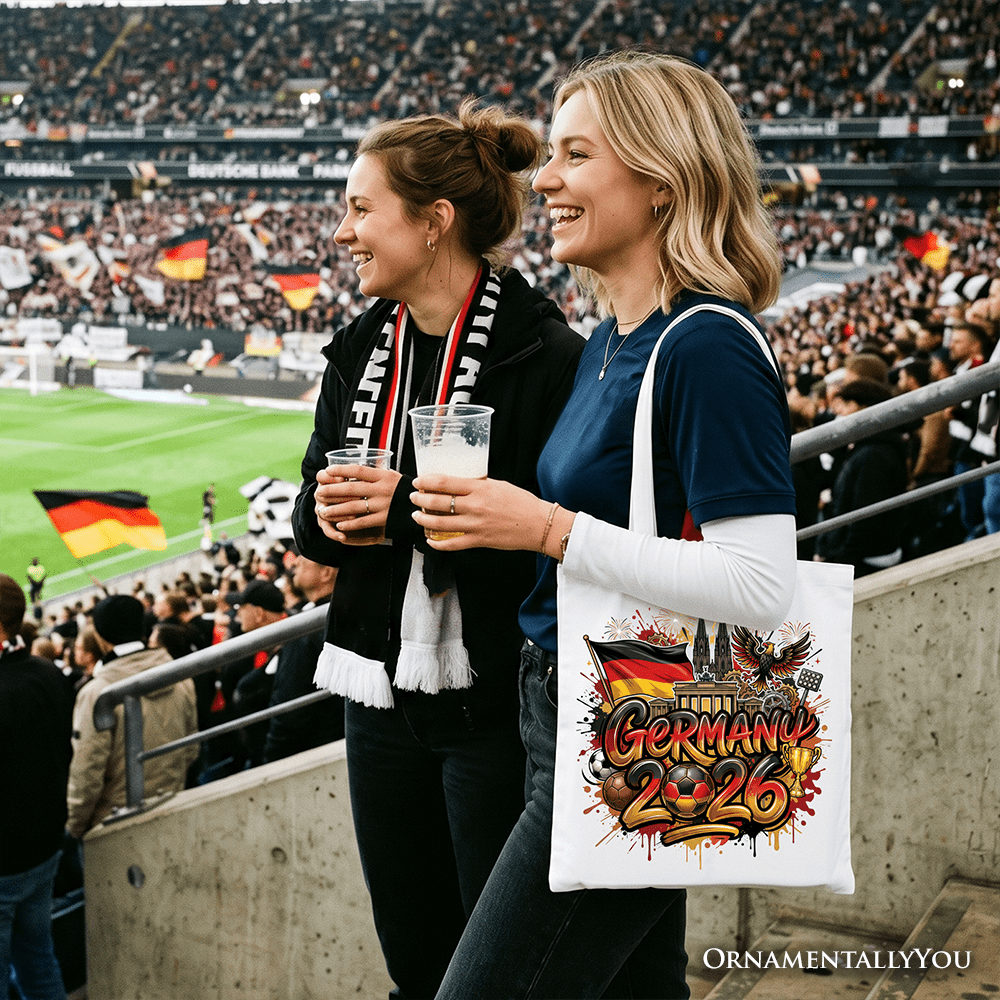 Germany 2026 Soccer Cup Global Championship Tote Bag, Fans Football Gift Shopper
