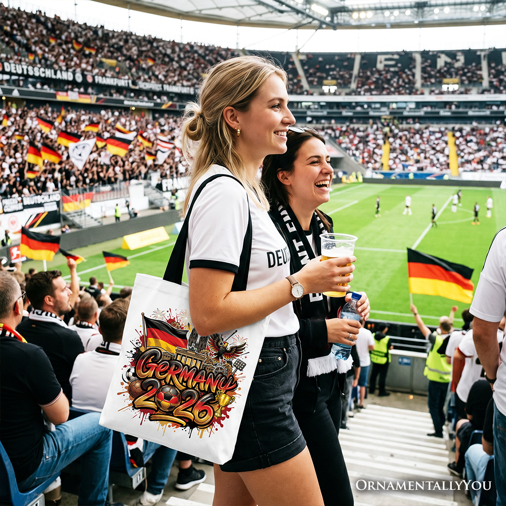Germany 2026 Soccer Cup Global Championship Tote Bag, Fans Football Gift Shopper