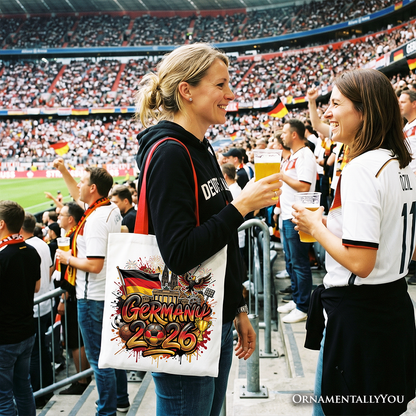 Germany 2026 Soccer Cup Global Championship Tote Bag, Fans Football Gift Shopper