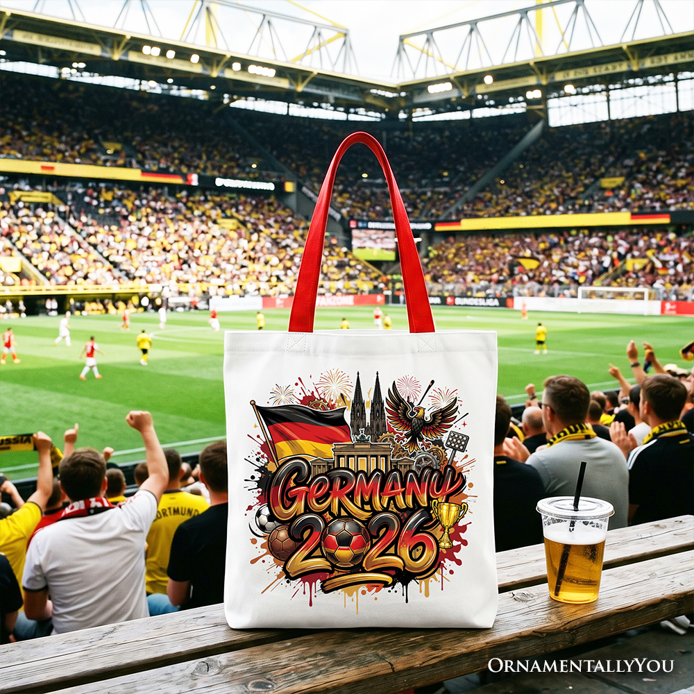 Germany 2026 Soccer Cup Global Championship Tote Bag, Fans Football Gift Shopper