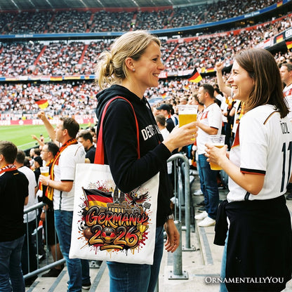 Germany 2026 Soccer Cup Global Championship Tote Bag, Fans Football Gift Shopper