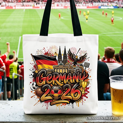 Germany 2026 Soccer Cup Global Championship Tote Bag, Fans Football Gift Shopper