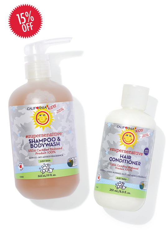 (No Fragrance) Kids #SuperSensitive™ Shampoo + Conditioner Bundle - Shaketea