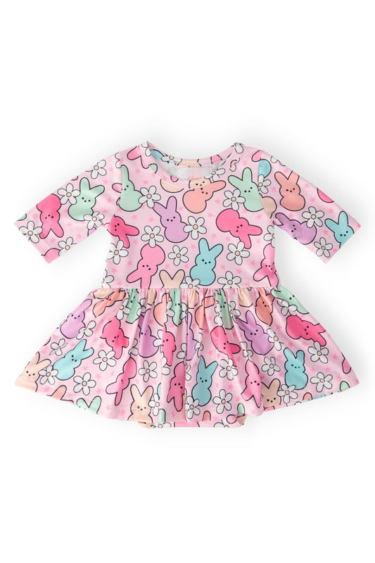 Hangin with My Peeps 3/4 Sleeve Twirl Bodysuit