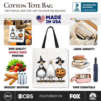 Haunting Honkers Goose Tote Bag, Funny Halloween Costumes Gift Shopper