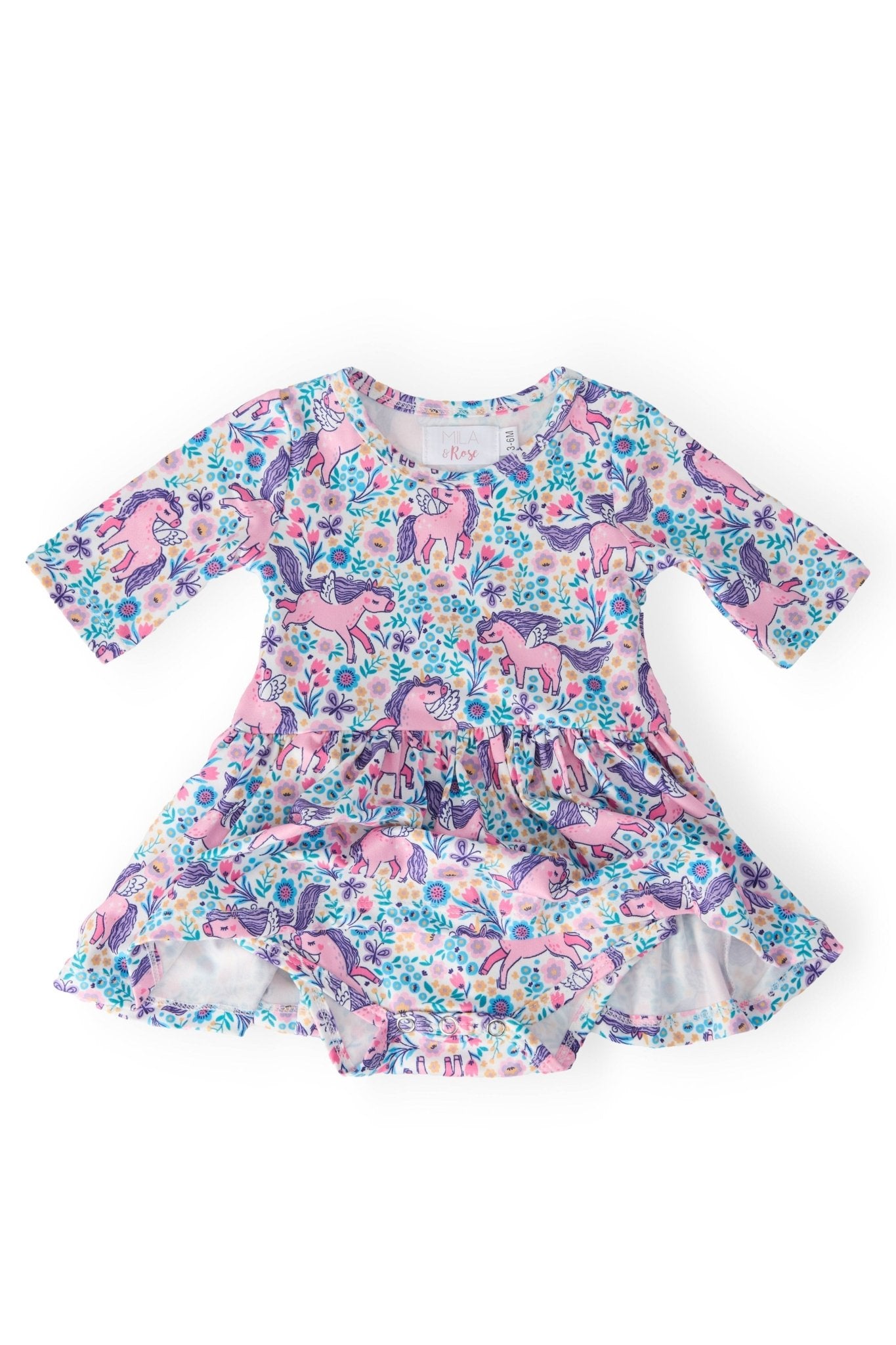 Head in the Clouds 3/4 Sleeve Twirl Bodysuit