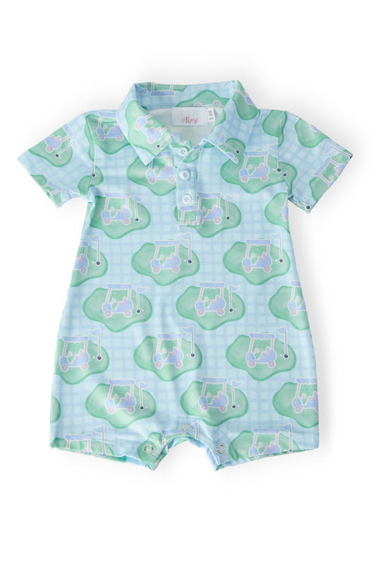 He's On The Green Polo Shorty One-Piece