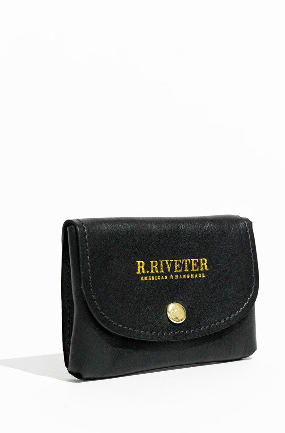 Ida Mini | Signature Black Leather Card Holder Wallet