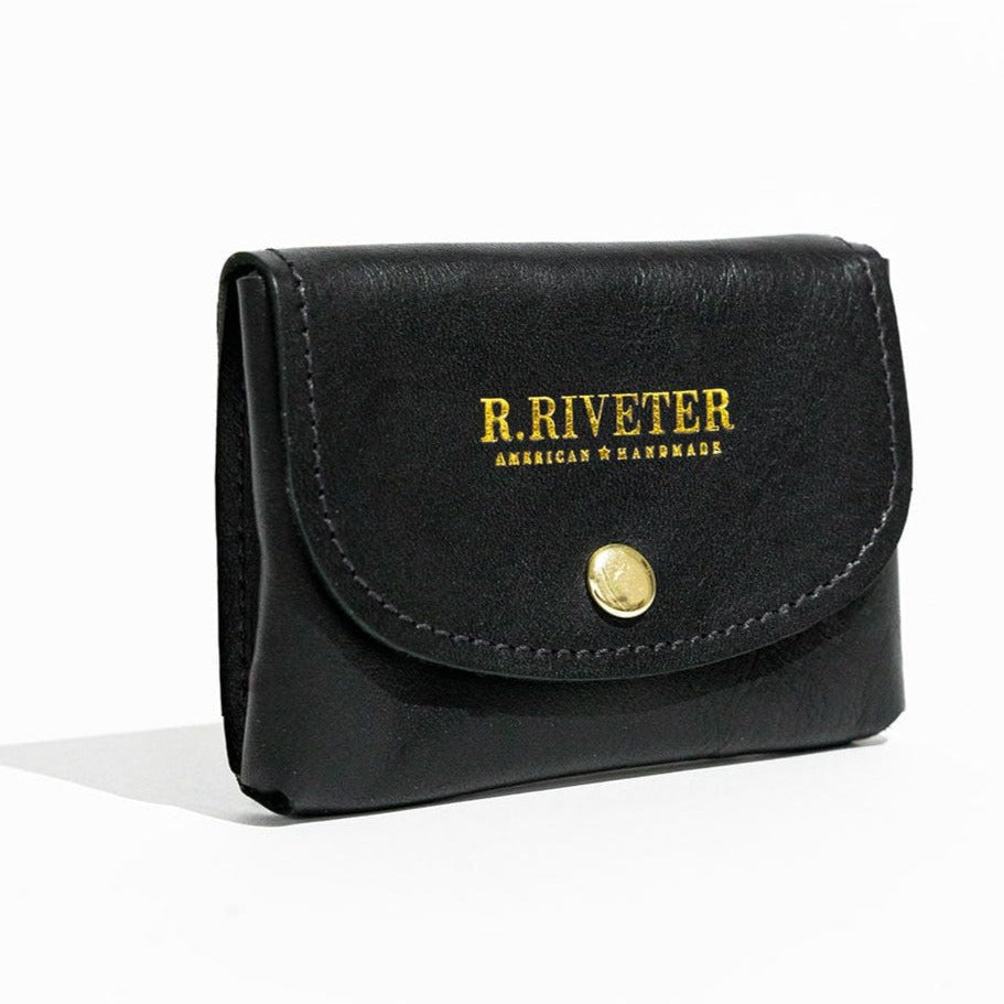 Ida Mini | Signature Black Leather Card Holder Wallet - Shaketea