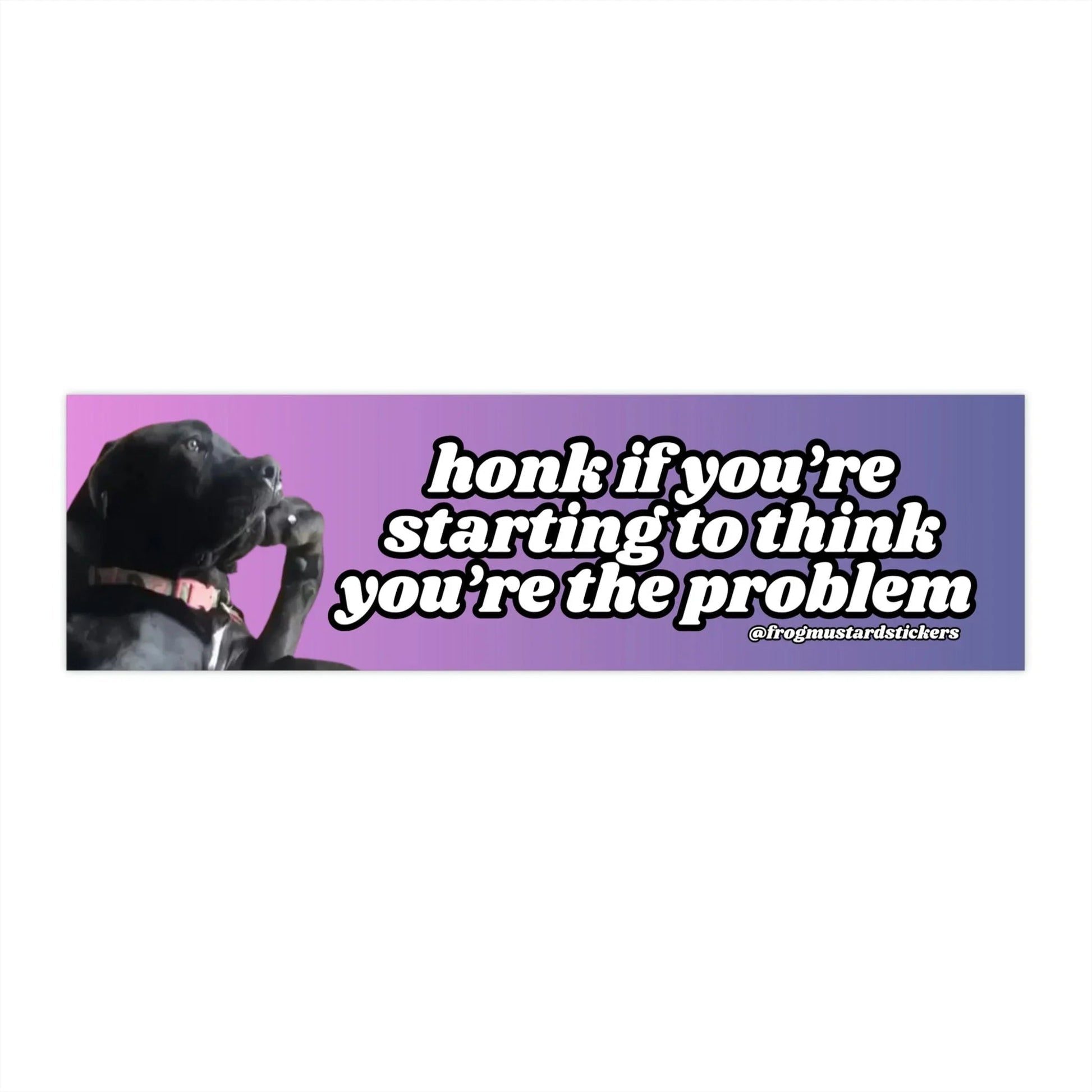 Honk if You're Starting to Think You are the Problem (Dog)