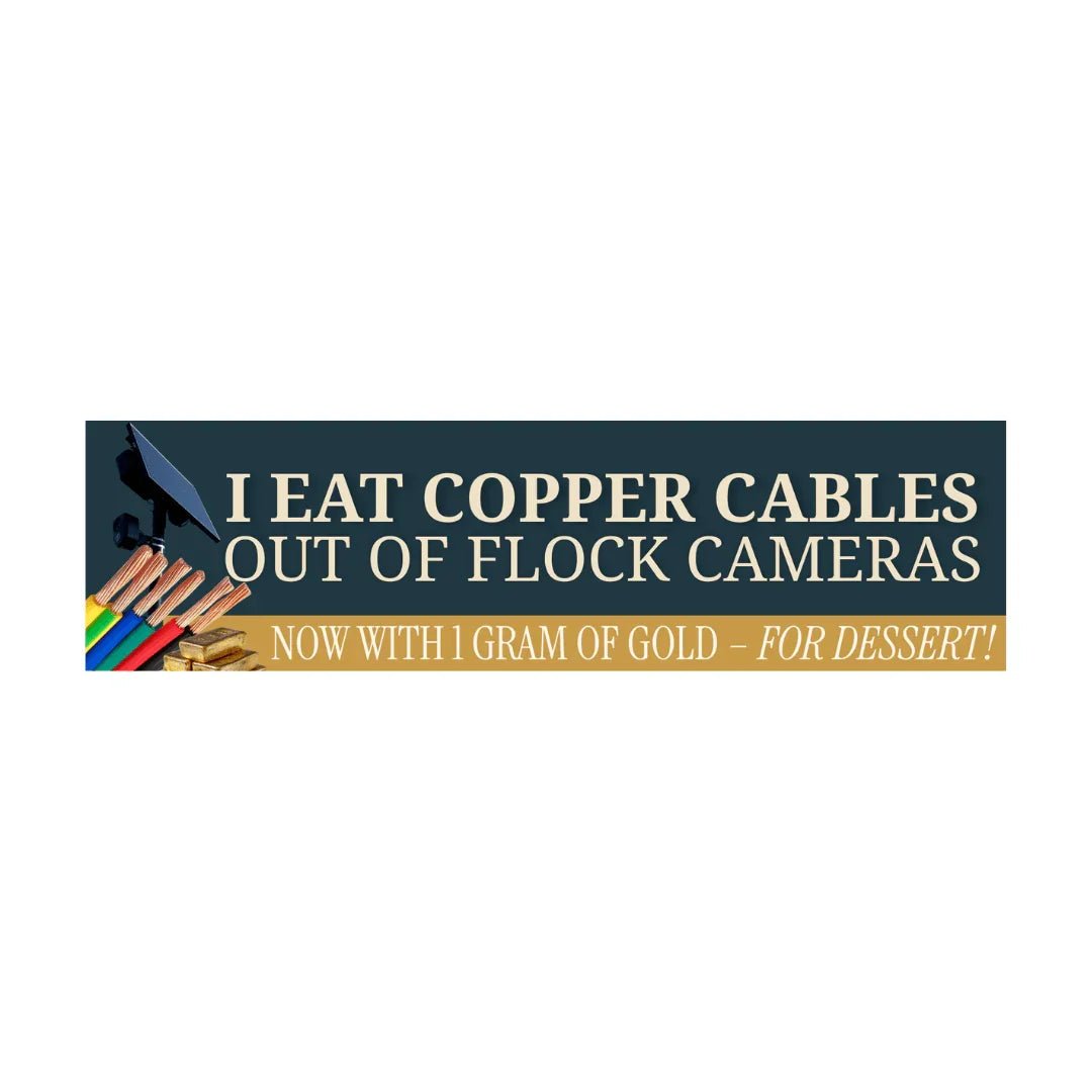 I Eat Copper Cables (Nature's Licorice TM) | 3 Design Options (Utility Pole, Data Centers, or Flock Cameras)