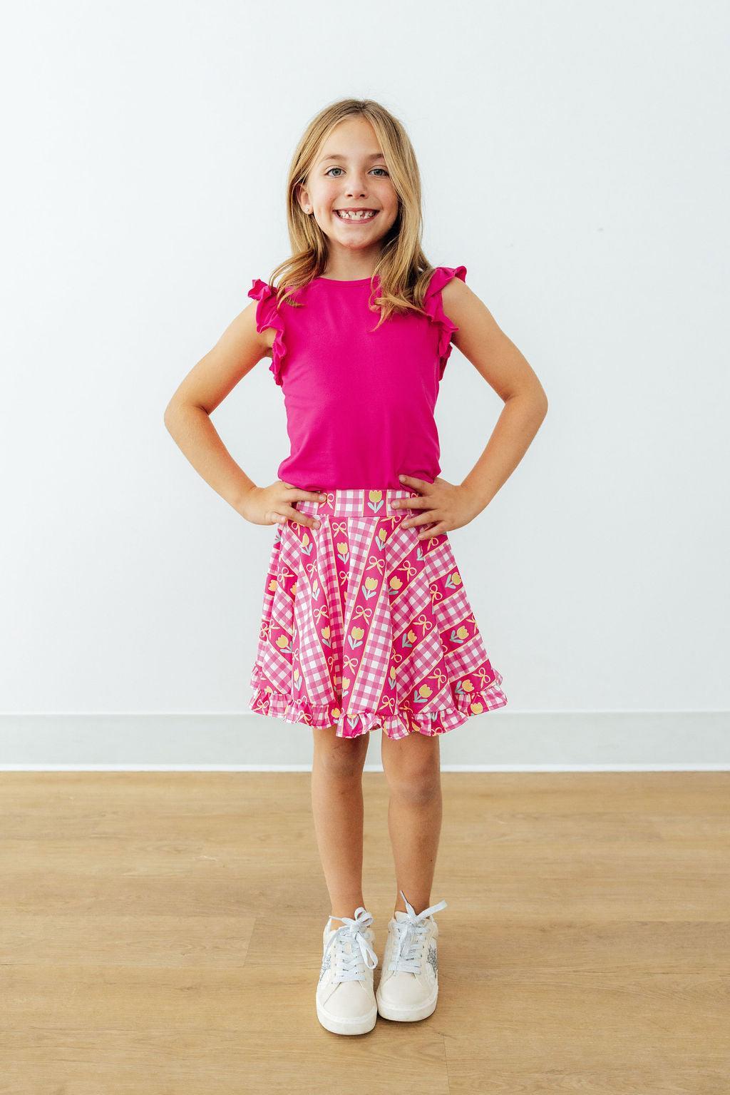 I Love You Tulip Much Ruffle Twirl Skort
